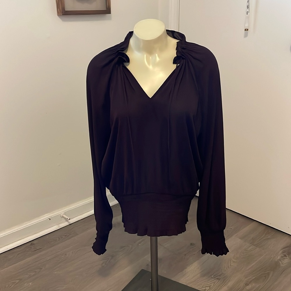 Worthington Dark Burgundy Blouse
